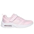 Skechers Girl's Microspec Max - Racer Gal Sneaker | Size 11.5 | Light Pink | Textile/Synthetic