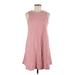 Universal Thread Casual Dress - Mini Crew Neck Sleeveless: Pink Print Dresses - Women's Size Medium