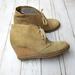 J. Crew Shoes | J.Crew Macalister Suede Leather Tan Gum Wedge Lace Up Ankle Boot Bootie | Color: Tan | Size: 9