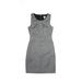 J.Crew Factory Store Cocktail Dress - Sheath: Gray Houndstooth Dresses - Women's Size 00