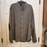 J. Crew Shirts | J. Crew Men’s Wool Blend Button Down Shirt With Elbow Patches - Xl - Light Gray | Color: Gray | Size: Xl