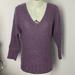 American Eagle Outfitters Sweaters | American Eagle Purple Sweater V Neck Winter Wool Blend Size Xs | Color: Purple | Size: Xs