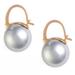 Kate Spade Jewelry | Kate Spade Gold Shine On Silver Pearl Drop Earrings | Color: Gold/Gray | Size: Os