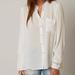 Free People Tops | Free People ‘The Best Shirt’ Button Front Blouse Embroidered Women’s Xs White | Color: White | Size: Xs