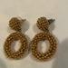 J. Crew Jewelry | J Crew Gold Beaded Dangle Pierced Earrings. | Color: Gold | Size: Os