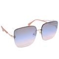 Kate Spade Accessories | Kate Spade Women's Janay Rimless Ombre Gradient Blue Rose Sunglasses | Color: Blue/Pink | Size: Os