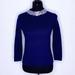 J. Crew Sweaters | J. Crew Navy Wool Blend Sweater Sequin Jewel Neckline Collar, Size Xs | Color: Blue | Size: Xs