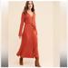 Anthropologie Dresses | Anthropology Elsa Ribbed Maxi Dress Xxsp - Rust/Burnt Orange | Color: Orange | Size: Xxsp