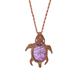 SAWEEZ Crystal Pendant Necklace For Women, Braided Turtle Necklace 7 Chakra Nacklace Adjustable Rope Chain Natural Gemstone Necklace Charming Jewelry Gift For Women Men,Amethyst, as described