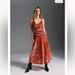 Free People Dresses | Free People Deia Velvet Strappy Open Back Midi Dress | Color: Orange/Red | Size: Xl