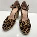 J. Crew Shoes | J. Crew Calf Hair Leopard Print Espadrille Sandals | Color: Black/Tan | Size: 7.5