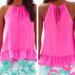 Lilly Pulitzer Tops | Lilly Pulitzer Pink Sunset Millie 100% Silk Halter Xs | Color: Pink | Size: Xs