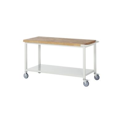 PROREGAL Fahrbare Werkbank 8000 - Modell 8000 | HxBxT 88x150x70cm | mit Ablageboden | Lichtgrau | Arbeitstisch Werktisch Image