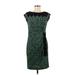Just... Taylor Casual Dress - Sheath Crew Neck Short sleeves: Green Dresses - Women's Size 6