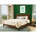 George Oliver Jomar 2-Piece Bedroom Set Solid Wood Bed Frame w/ High Headboard & Nightstand Wood in Brown | 43.94 H x 63.07 W x 84.53 D in | Wayfair