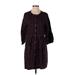 Madewell Casual Dress - Shirtdress: Purple Dresses - New - Women's Size 0