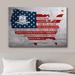 IDEA4WALL Wood Panel Style Pledge Of Allegiance Stars American Flag On Canvas Print Metal in Blue/Red/White | 32 H x 48 W x 1.5 D in | Wayfair