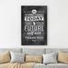 IDEA4WALL Something Today That Your Future Self Will Thank You For On Canvas Print Canvas in White | 36 H x 24 W x 1.5 D in | Wayfair