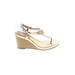 Lauren by Ralph Lauren Wedges: Gold Shoes - Women's Size 8 1/2 - Open Toe