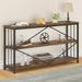 Latitude Run® Wood Console Table, Rustic Metal Sofa Entryway Table, Industrial 3 Tier Foyer Hallway Tables | 30 H x 47 W x 13.4 D in | Wayfair