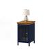 Winston Porter Ottolien Metal Nightstand Wood/Metal in Blue/Brown | 20.08 H x 12.2 W x 15.75 D in | Wayfair 6AA3450C8C5E4CBD994EE71FD4139F71