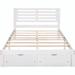 Winston Porter Patriana Pine Platform Storage Bed Wood in White | 40.6 H x 54.1 W x 75 D in | Wayfair 741765B0833E4736983E51ABBF32A2A0