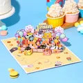 Carte de vministériels x Pop-Up en 3D avec motif de chat meilleur cadeau d'anniversaire pour la