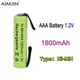 Batterie aste AAA 1.2V 1800mAh Ni-laissée avec languettes à souder pour rasoir électrique brosse à
