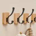 Crochet décoratif en bois naturel pour porte-manteau porte-manteau album décoration de cuisine