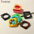 ChimVintage-Bracelets en résine acrylique pour femme bracelets rétro bracelet carré géométrique