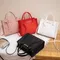 Petit sac carré à motif litchi pour femmes, sacoche à épaule asymétrique décontractée à la mode,