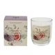 Decoris Duftkerze im Glas 9cm Wachskerze mit Bergamotte Feige Duft als Entspannung Geschenk für Frauen Aroma Kerze Wachs Tischkerze Uni Creme Weiß