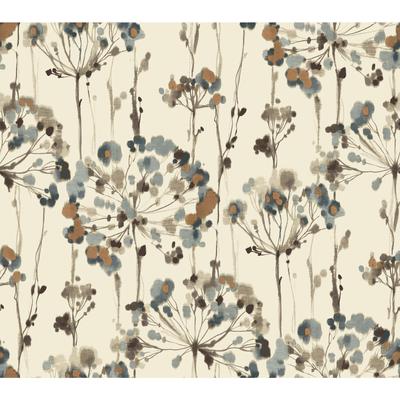 Candice Olson Flourish Teal Wallpaper