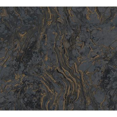 Ronald Redding Polished Marble Black Wallpaper