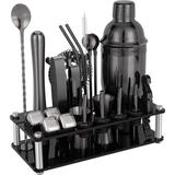 Cocktail Shaker Set, 23 Piece Stainless Steel Mixing Set - 10.91 x 5.39 x 4.21 inches