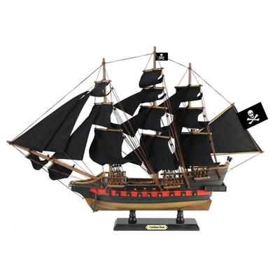 Wooden Caribbean Pirate Black Sails Limited Model Pirate Ship - 26"