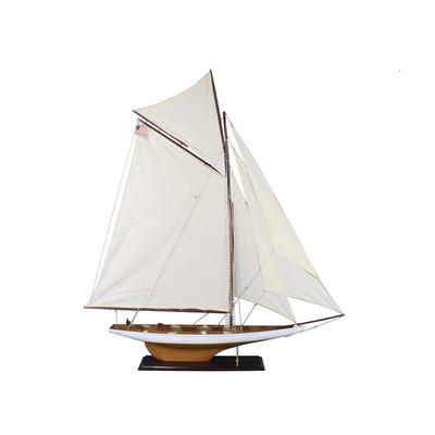 Wooden Columbia Model Sailboat Decoration