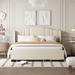 Queen Size Upholstered Platform Bed with Trundle and Drawer