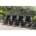 Amazonia Brenthon FSC Certified Teak and Aluminum Outdoor Patio Stacking Armchairs