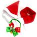 BrowQuartz Santa Hat Bell Scarf Set Pet Christmas Costumes Festive Funny Puppy Clothes Adorable Kitten Accessory Styling Dogs Decorations S