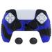 PlayVital Raging Warrior Edition Controller Protective Case Cover for ps5 Anti-Slip Rubber Protector for ps5 Wireless Controller Soft Silicone Skin for ps5 Controller with Thumb Grips - Blue & Black