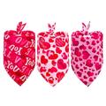 3PCS Valentine s Day Pet Scarf Pet Triangle Scarf Dog Scarf Pet Puppy Accessories-A