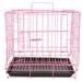 Folding Metal Crates Kennel Travel Crate Metal Wire Crate Cage with Tray ( 35 x 26 x 34cm )