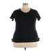 Avenue Short Sleeve T-Shirt: Black Tops - Women's Size 22 Plus
