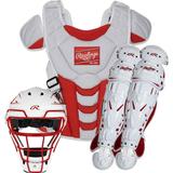 Rawlings Velo Fastpitch Catcher s Gear Set | Scarlet/White | Adult