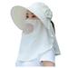 Baberdicy Hat Hat Sun Fishing Women Outdoor Hiking Neck Sport Cap Face Hat Baseball Caps Baseball Cap White