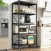 5-Tier Storage Shelves Load 1158LBS Adjustable Pantry Shelves for Storage with Rolling Wheels Heavy Duty Metal Shelving Unit for Kitchen Storage Rack 65.5 H * 31.5 W * 15.5 D