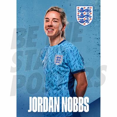 England Jordan Nobbs Headshot Auswärtsposter A3 Image