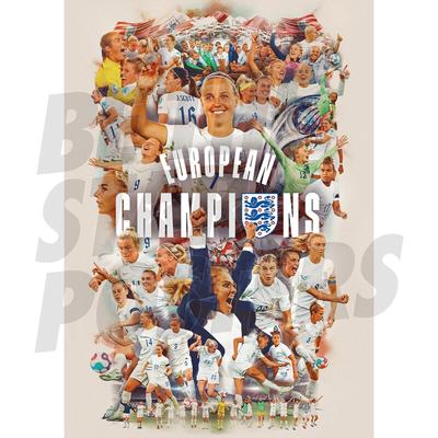 England-Europameister-Spielermontage-Poster A2 Image
