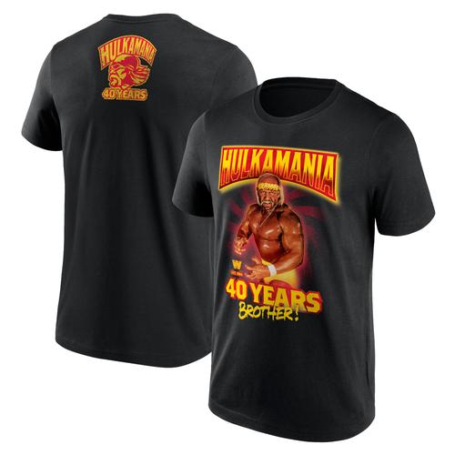 WWE Hulk Hogan 40 Years Brother! T-Shirt - Schwarz - Herren